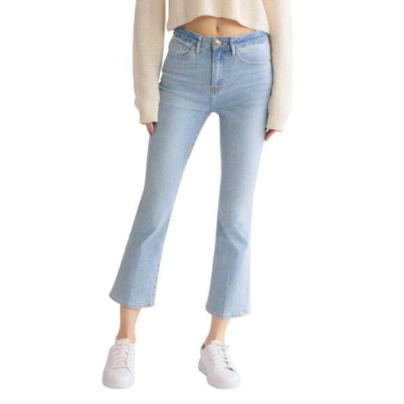 New! Frame Denim Le Crop Mini Bootcut‎ High Waisted Jeans Light Denim - Picture 1 of 7
